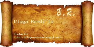 Blaga Renáta névjegykártya