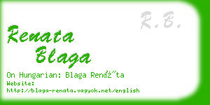 renata blaga business card